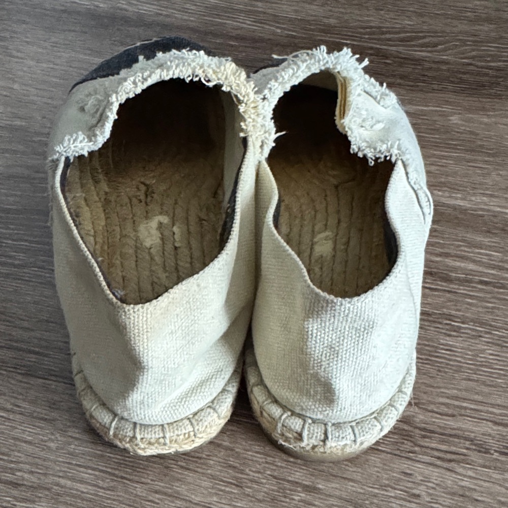 Chanel Interlocking Cc Logo Canvas Espadrilles Fl… - image 3